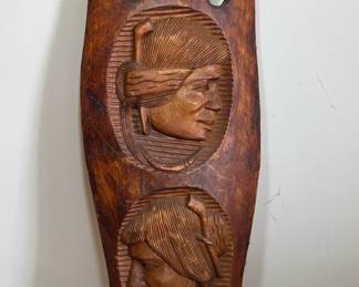 Philippines Igorot Carved Wood Head Hunters Shield
