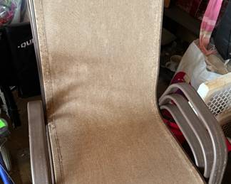 Tan Mesh Patio Chair