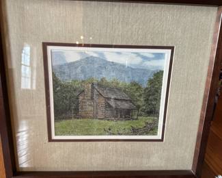 Phillip Leonetti Mountain Cabin Watercolor