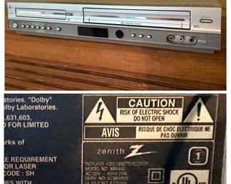 Zenith XBV DVD or VCR Combo Player