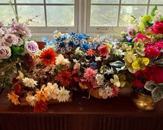 Assorted Artificial Floral Arrangements