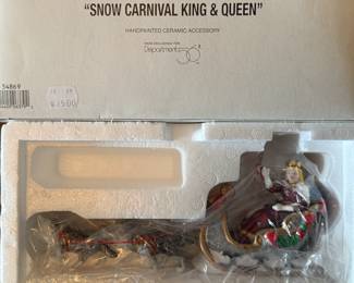 Department 56 Snow Village "Snow Carnival King Queen " Figurine
