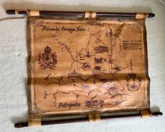 Petrpolis Leather Scroll Map Tapestry