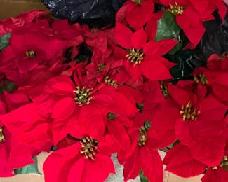 Artificial Red Poinsettias