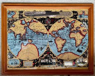 Jodocus Hondius World Map Reproduction
