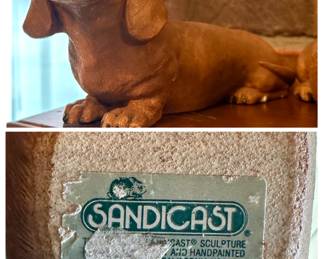 Sandicast Red Dachshund Sculpture
