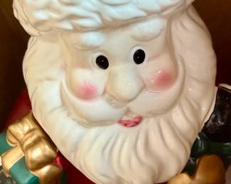 Carlton Cards Santa Holiday Cookie Jar 
