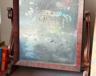 Antique Victorian Mahogany Dressing Table Mirror