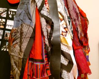 Lots of ladies scarves