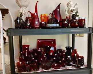 Lots of Ruby Red Glass