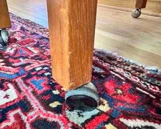 ALTERNATE VIEW: Bruksbo Danish teak Bar Cart. 
30.25" wide closed, 60.5" wide open, 16.25" deep, 35" high. AVAILABLE FOR - $1100