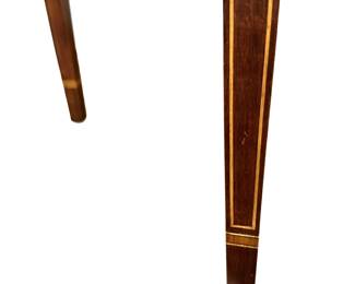 ALTERNATE VIEW: Vintage Marquetry Table. Measures 30" in diameter x 26"H. AVAILABLE FOR $750. 