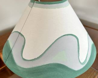 ALTERNATE VIEW: Louis Mulcahy Vintage Pottery Lamp. Measures 19"H to top of shade. 11" tall to top of vase. ASKING: $100