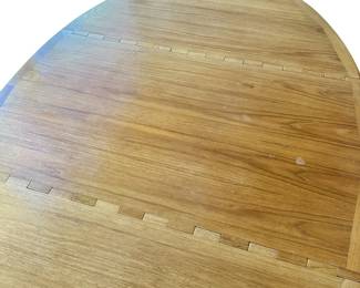 ALTERNATE VIEW: 1970s Teak Niels Koefoed Gateleg Dining Table. In very good condition with a few imperfections to the top as shown in photos. Measures (Open) 77"L x 51"W x 29"H. (Closed) 28"W.  AVAILABLE FOR:  $1800