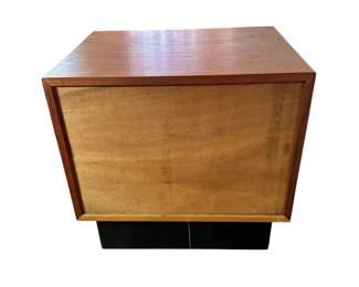 ALTERNATE VIEW: Teak Bedside table. In good condition. Measures 20"H x 20 1/2"W x 15 1/2"D. AVAILABLE FOR: $250