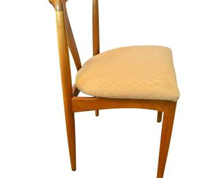 ALTERNATE VIEW: Johannes Andersen set of two dining chairs. Each measure approximately 31"H x 19 1/2"W x 20"D. In good condition. THE PAIR AVAILABLE FOR $1,000.