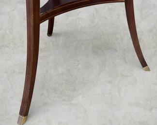 ALTERNATE VIEW: Baker Furniture Historic Charleston Reproductions Federal-style inlaid mahogany fern or plant stand. Measures 36"H x 14 1/2" diameter across the top. AVAILABLE FOR: $350