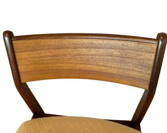 ALTERNATE VIEW: Vintage teak chair. Slight separation to joint shown on alternate view 4. Measures 31"H x 20"W x 17"D. AVAILABLE FOR: $250.