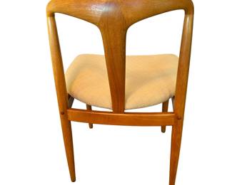 ALTERNATE VIEW: Johannes Andersen set of two dining chairs. Each measure approximately 31"H x 19 1/2"W x 20"D. In good condition. THE PAIR AVAILABLE FOR $1,000.