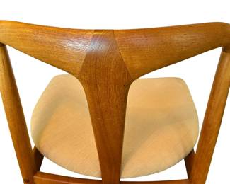 ALTERNATE VIEW: Johannes Andersen set of two dining chairs. Each measure approximately 31"H x 19 1/2"W x 20"D. In good condition. THE PAIR AVAILABLE FOR $1,000.