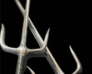 Pair of Traditional Okinawan Sai Martial Arts Swords – Steel & Wrapped Handle