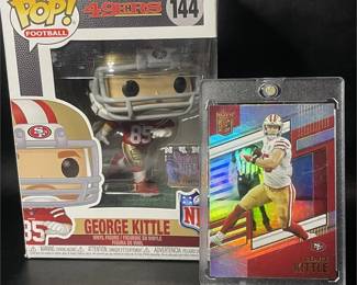 George Kittle Lot – Funko Pop! #144 49ers + Panini Illusions Football Card