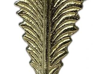 Vintage Brass Hand Bell with Feather Handle – 7.5” Tall Decorative Collectible