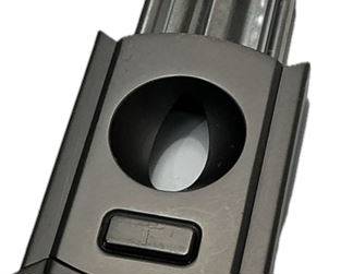 Colibri V-Cut Cigar Cutter – Gunmetal Finish, Spring-Loaded Action
