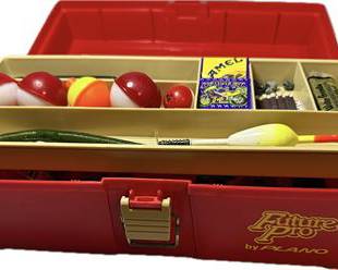 Vintage ‘Future Pro’ by Plano Fishing Tackle Box – w/ Tackle & Accessories