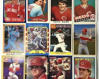 Pete Rose Baseball Card Lot
