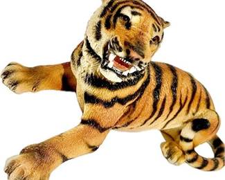 Vintage Hand-Painted Tiger Figurine – Realistic Wildlife Collectible