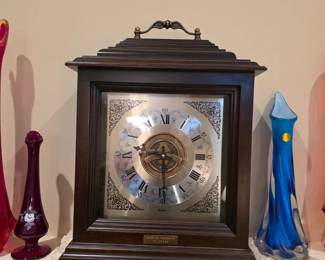Bulova mantel clock.