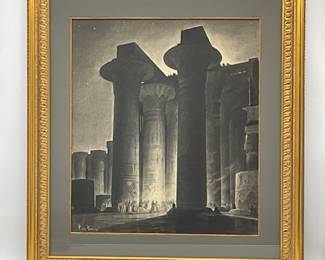 Hugh Ferriss (1889-1962) Charcoal Drawing