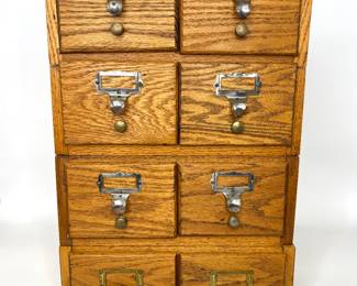 Set of 4 Vintage Card Catalogue Boxes 