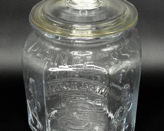 Vintage Clear Planters Peanut Jar with Lid