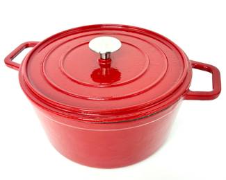 Red Cast Iron Dutch Oven 