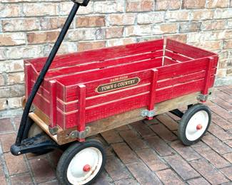 Vintage Radio Flyer Town & Country Wooden Wagon