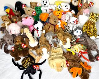 Vintage and New Beanie Babies Lot 