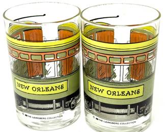 Set of 2 New Orleans Street Car Glasses by LJUNBERG