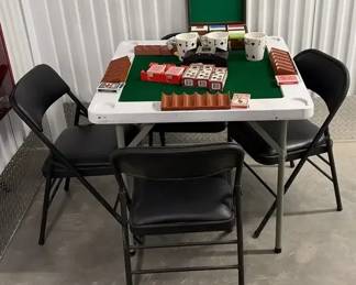 Poker Set 1 Table  4 Chairs  More