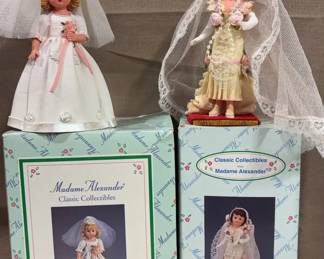 Two Madame Alexander Bride Dolls