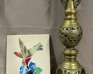 Home Decor Brass Candle Stick Artwork