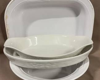 Two Sets Of Serving Dishes Corning Gibson