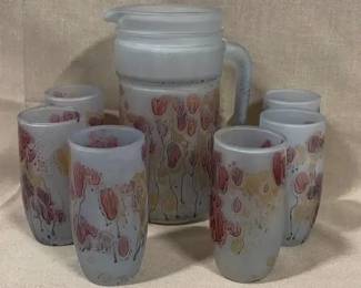 Glass Pitcher 6 Glasses