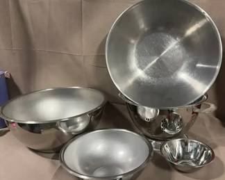 Large Metal Mixing Bowls