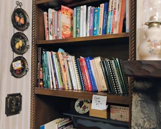 Whole wall of cook books 