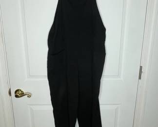 Black Ribbed Overalls vtg