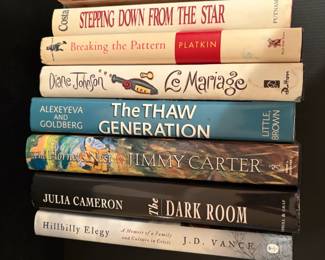 Collection of Hardcover Books including Faulkner and Carter