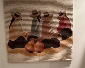 Peruvian Women with Pottery Textile Art