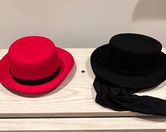 Red and Black Felt Hats